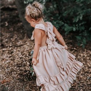 Bailey’s Blossoms Nellie Maxi Ruffle Dress - Champagne